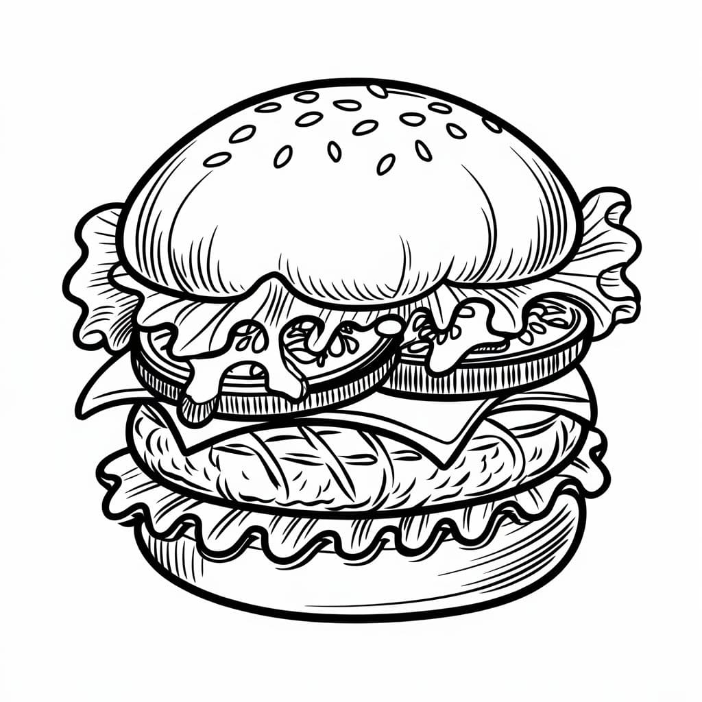 Drawing of Hamburger