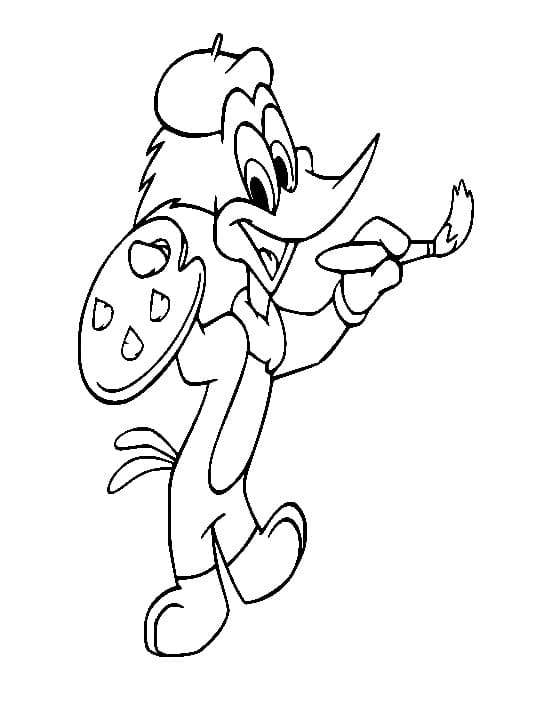 Drawing of Woody Woodpecker