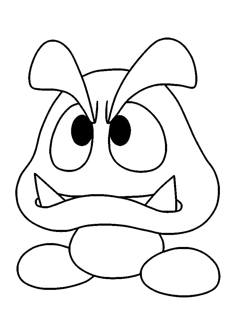 Easy Goomba coloring page