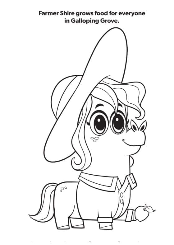 Farmer Shire in Corn and Peg coloring page