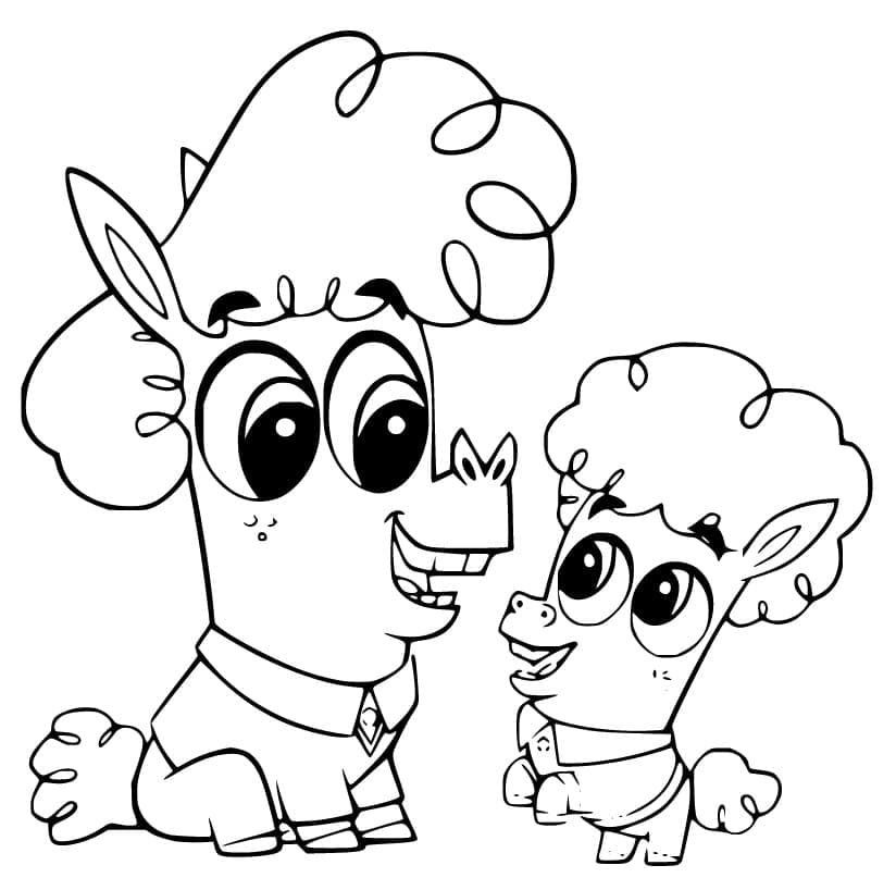 Ferris and Ferdy coloring page