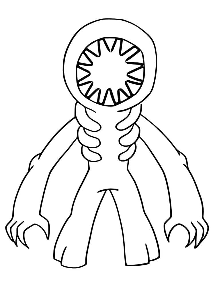 Figure from Roblox Doors coloring page