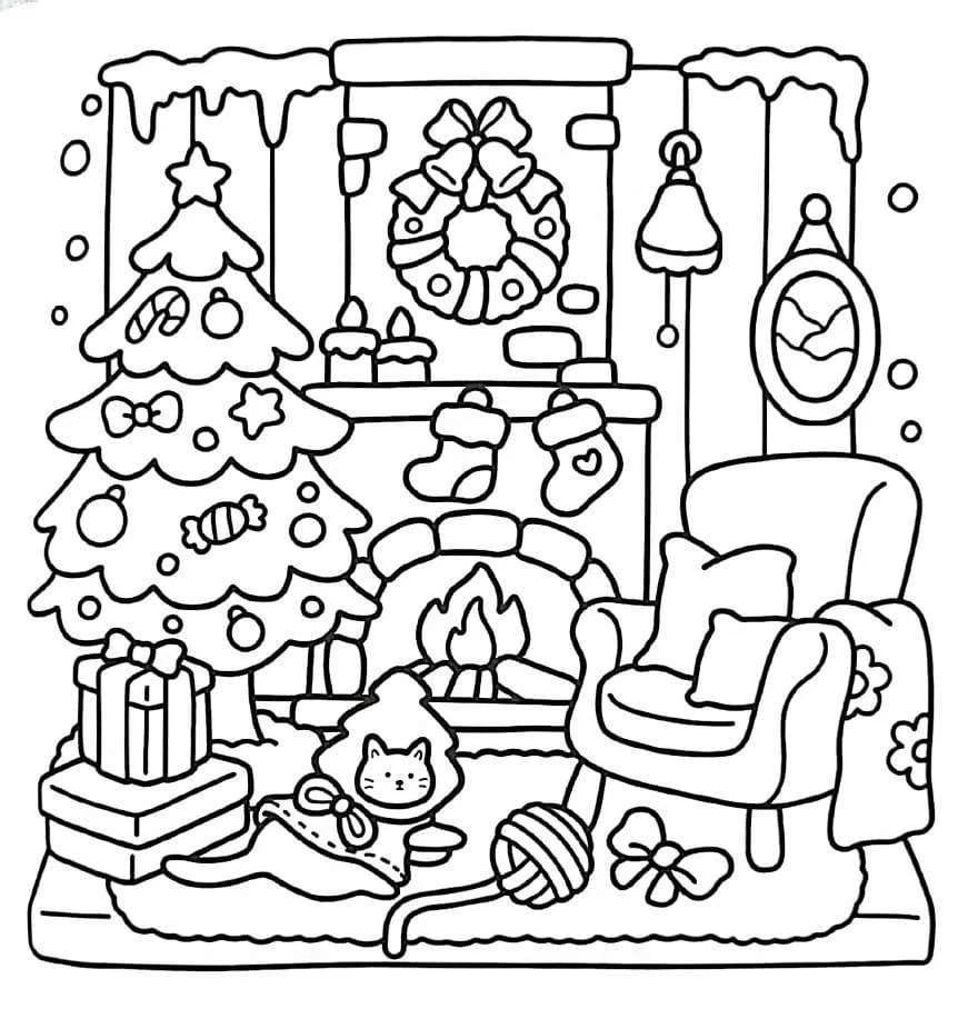 Fireplace Little Corner coloring page