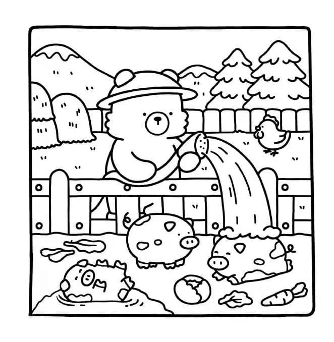 Free Comfy Days coloring page