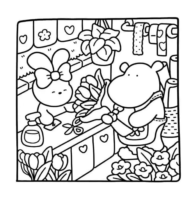 Free Comfy Days Printable coloring page