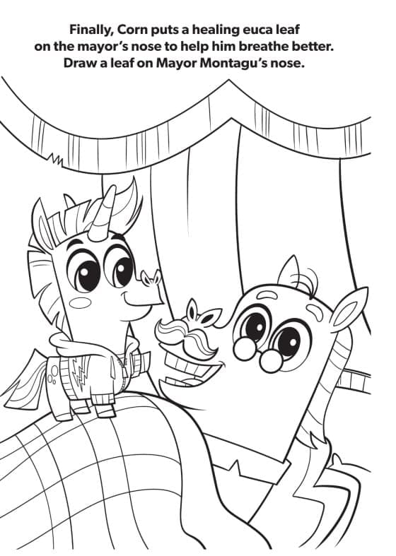 Free Corn and Peg coloring page