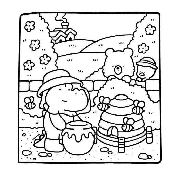 Free Drawing of Comfy Days coloring page