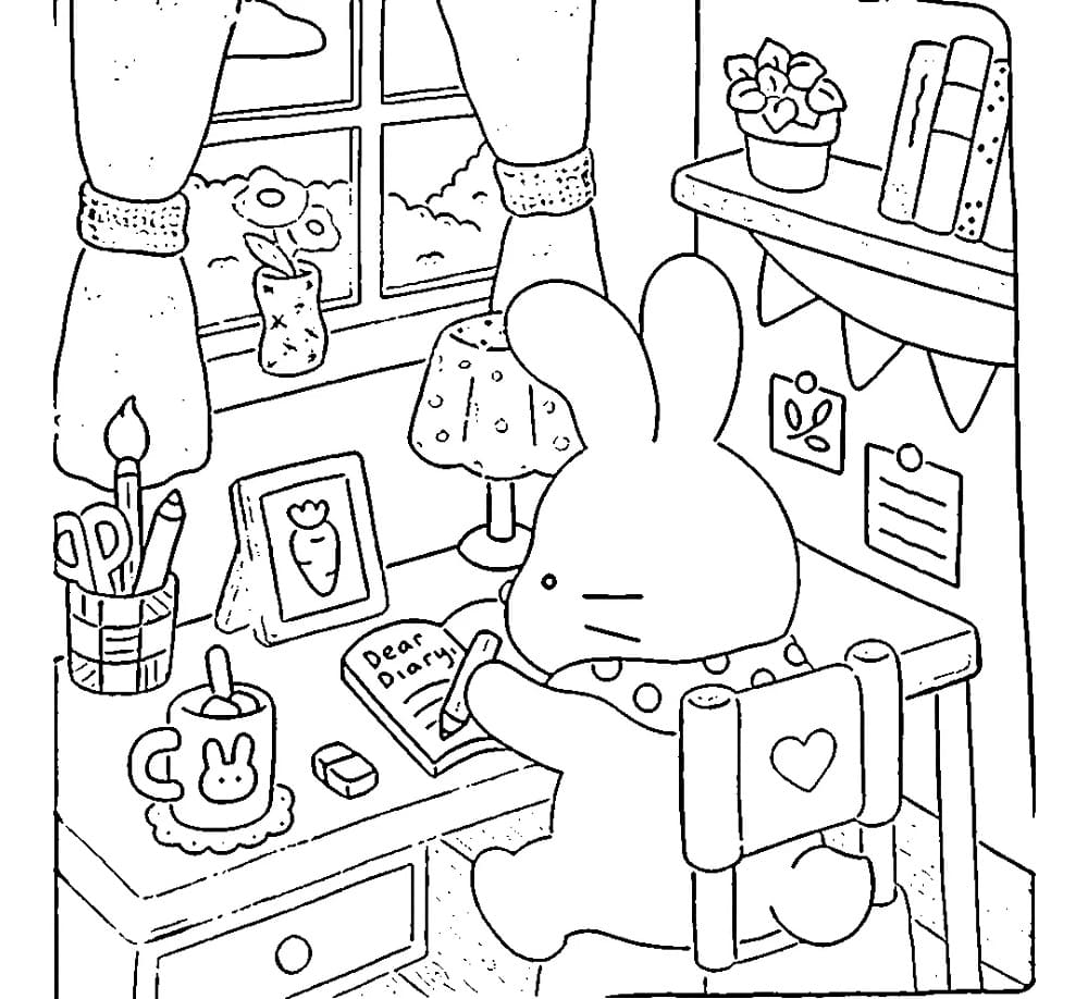 Free Drawing of Fuzzy Hygge coloring page