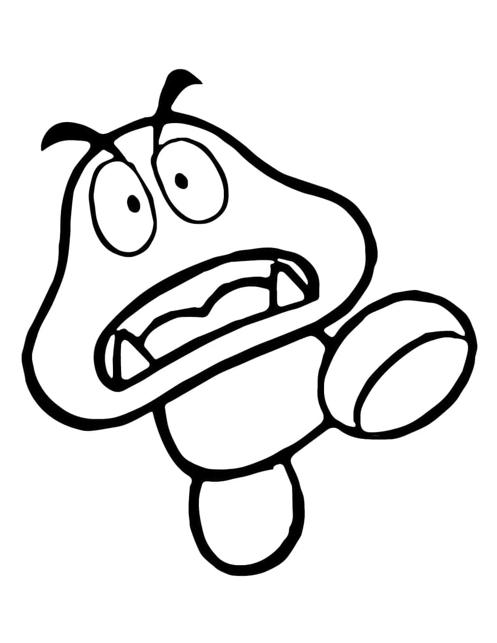 Free Drawing of Goomba coloring page