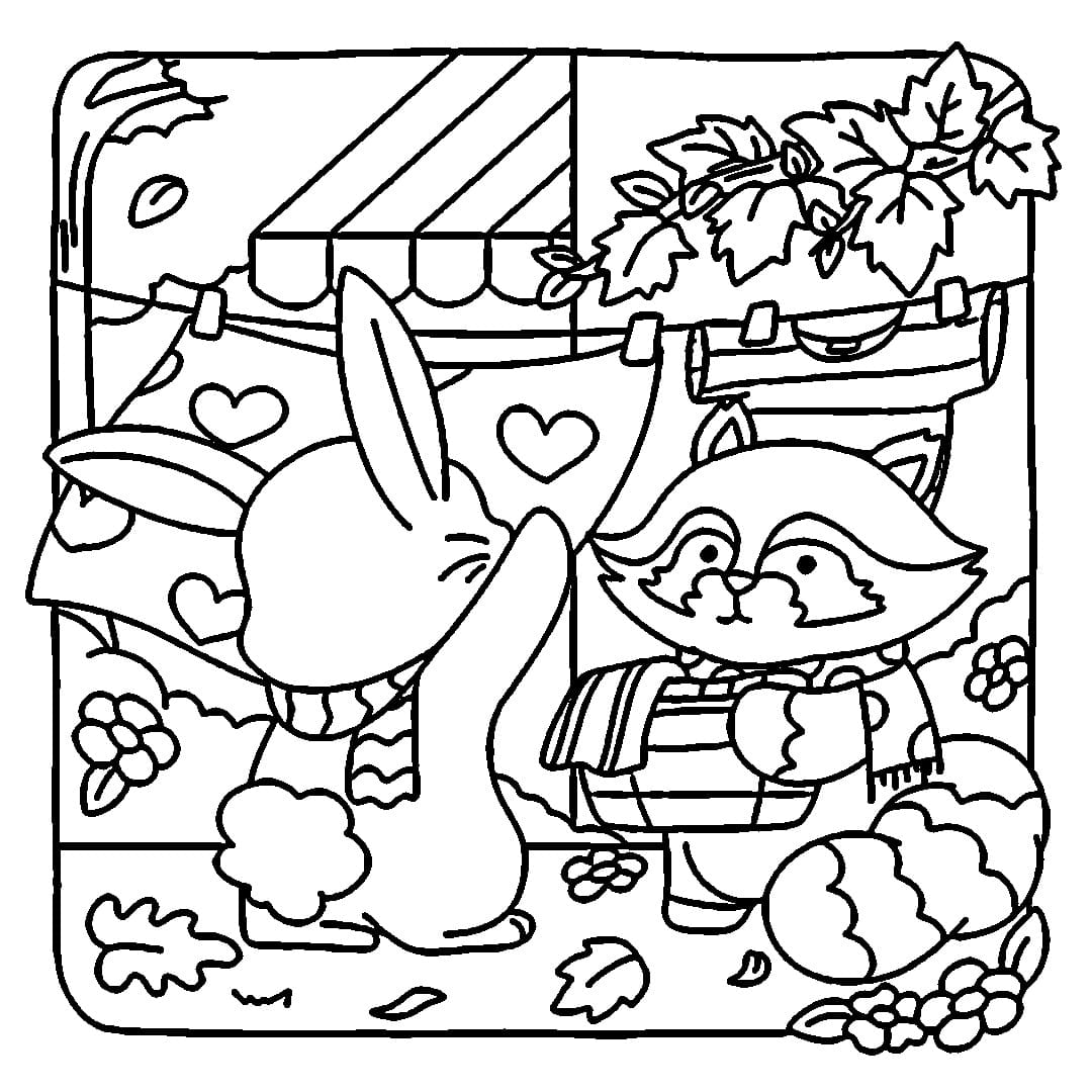 Free Fuzzy Hygge for Kids coloring page