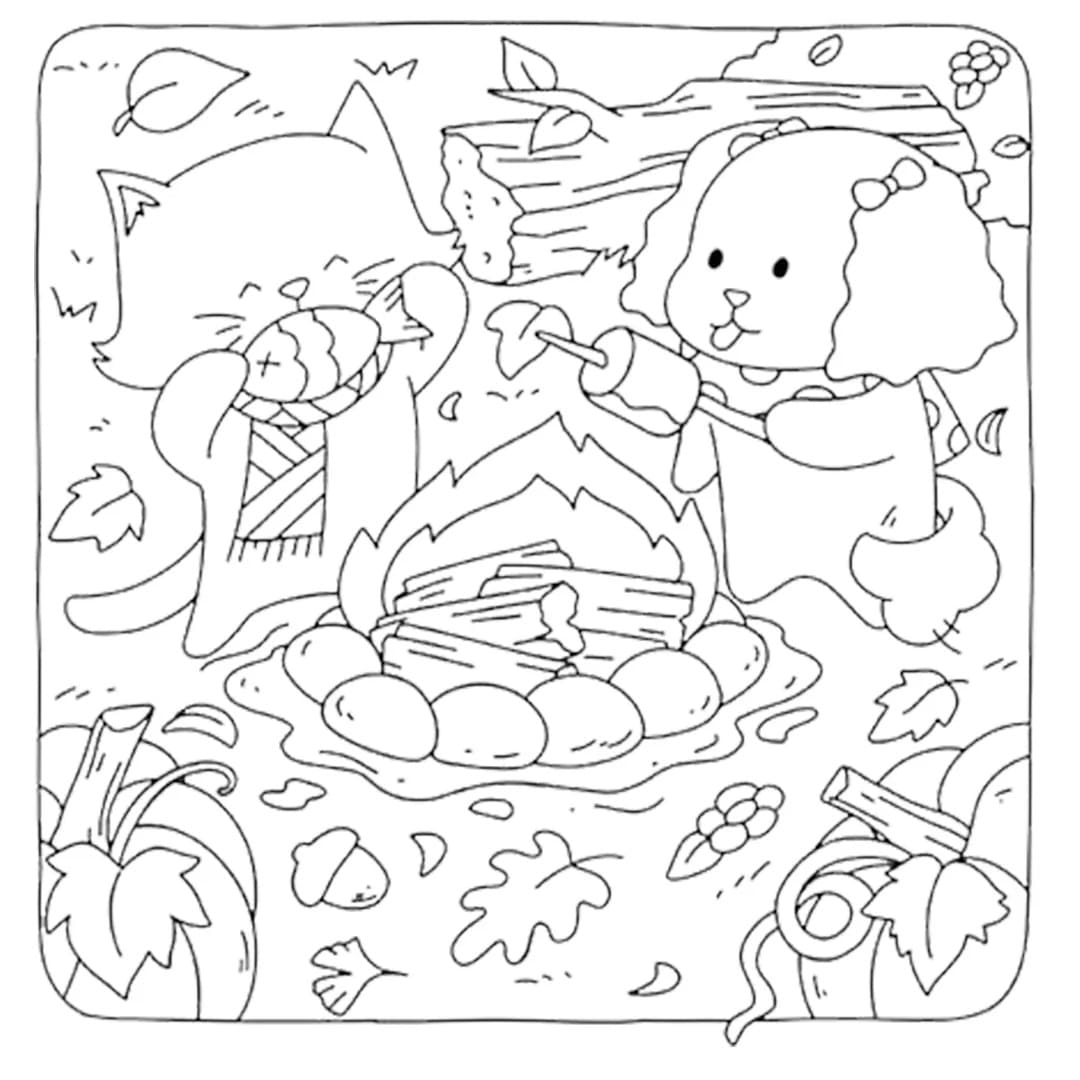 Free Fuzzy Hygge to Print coloring page