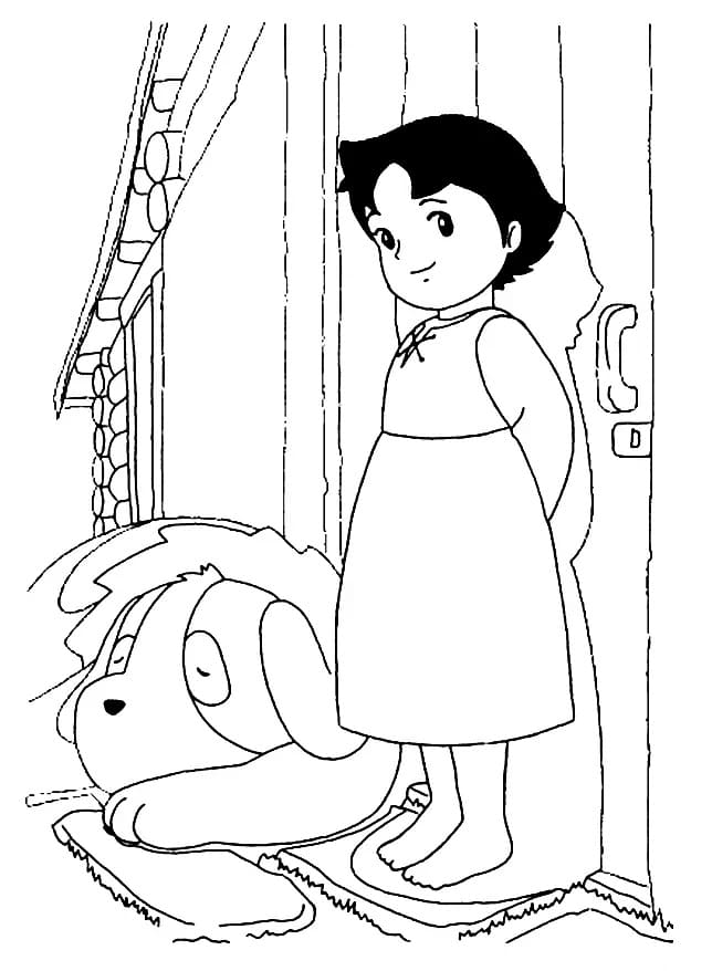 Free Heidi coloring page