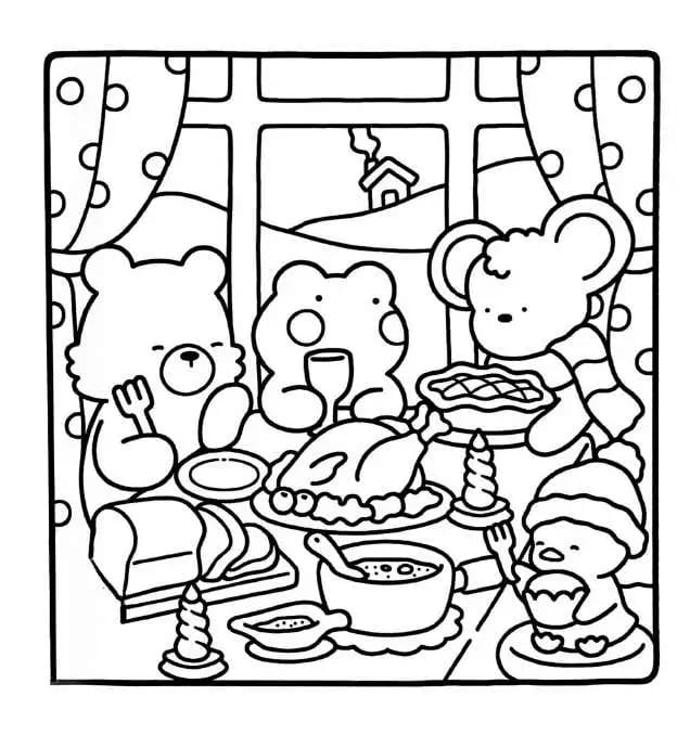 Free Printable Comfy Days coloring page