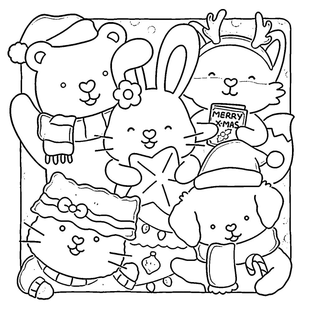 Free Printable Fuzzy Hygge coloring page