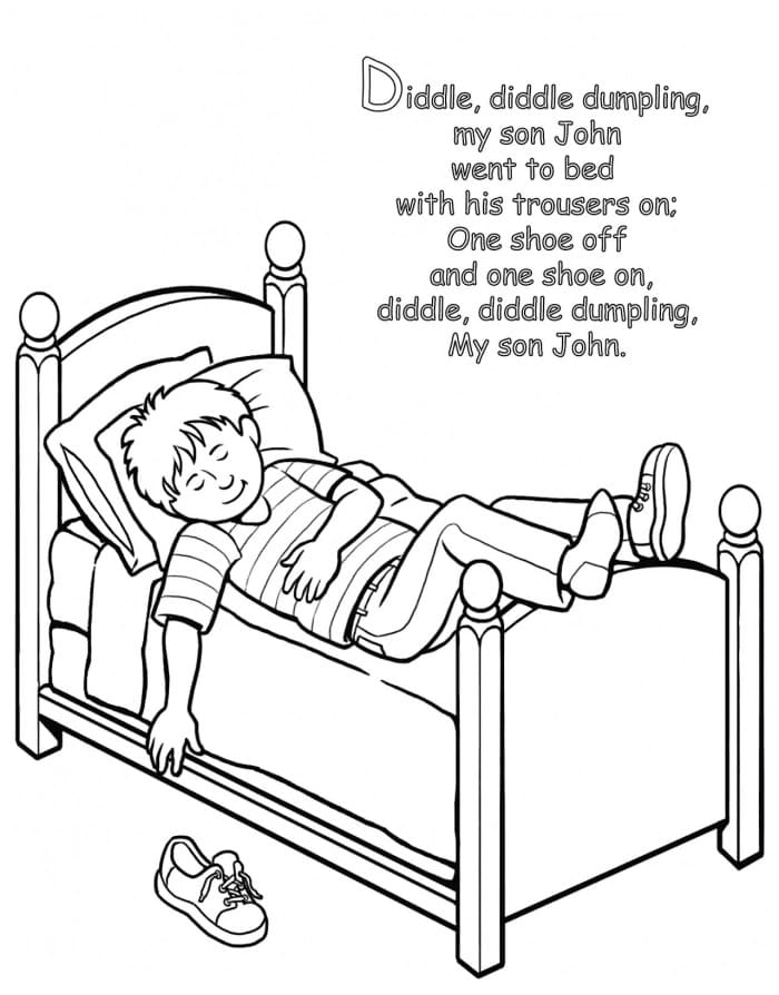 Free Printable Nursery Rhymes Image coloring page