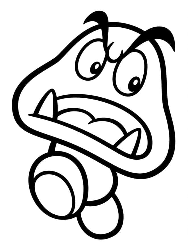 Funny Goomba coloring page