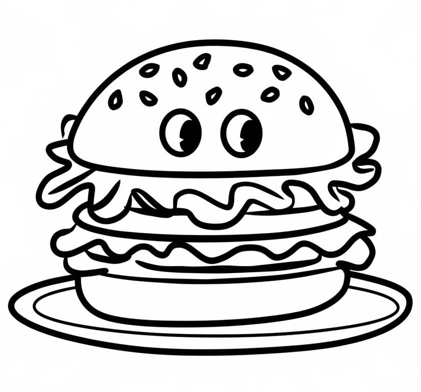 Hamburger coloring pages