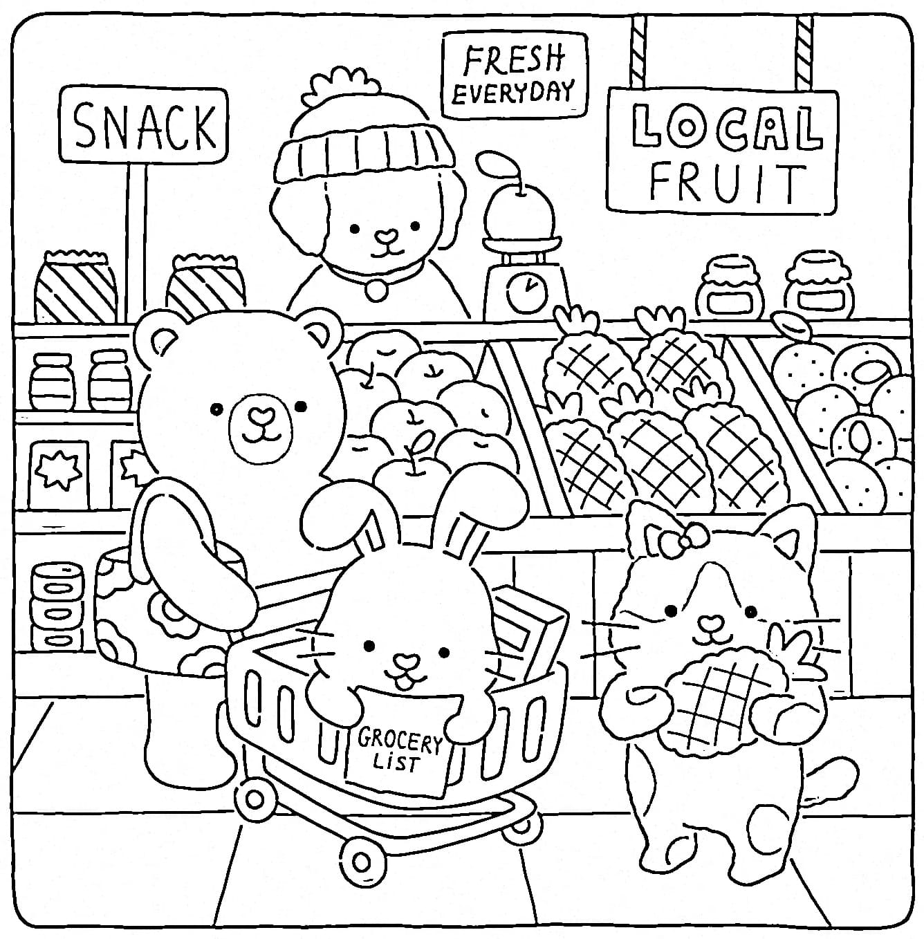 Fuzzy Hygge Free for Kids coloring page