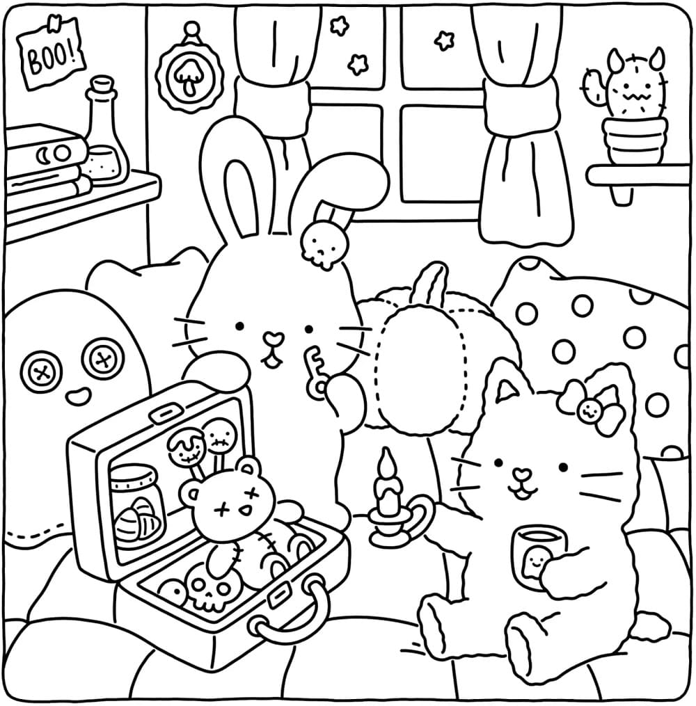 Fuzzy Hygge to Print coloring page