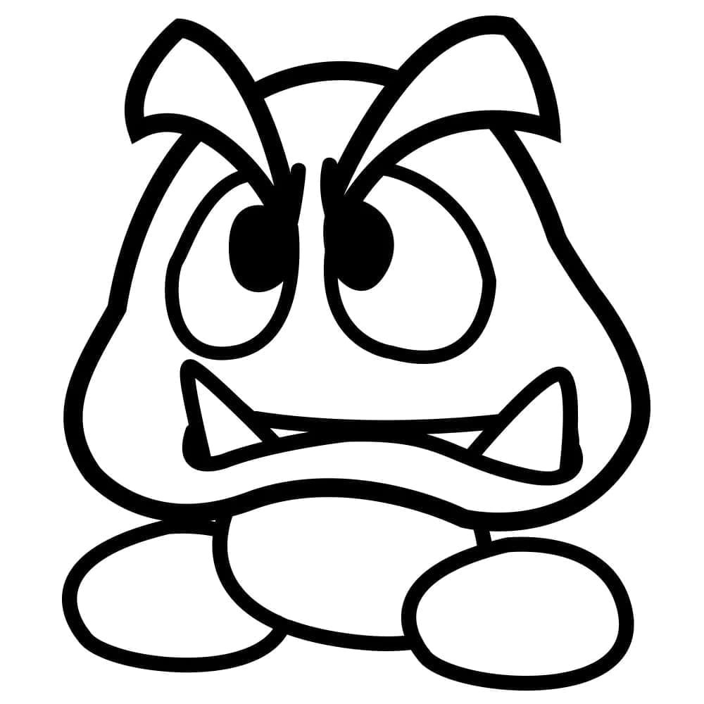 Goomba Free Printable coloring page