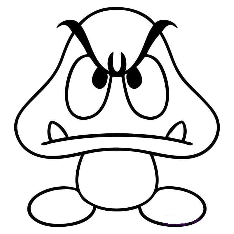 Goomba from Super Mario coloring page