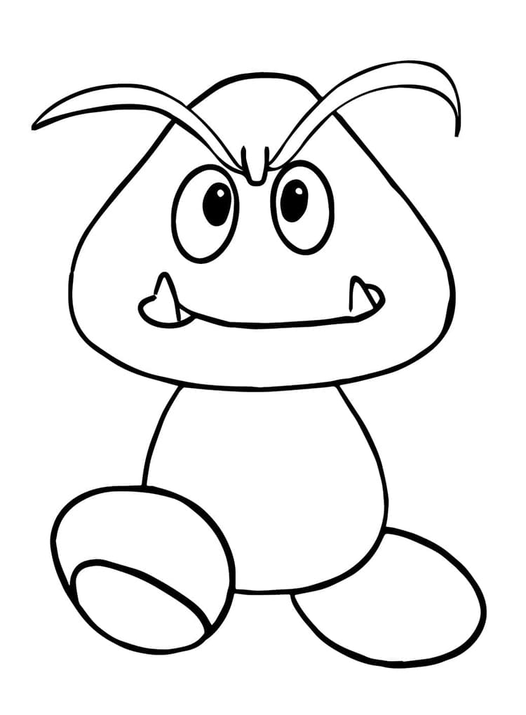 Happy Goomba coloring page