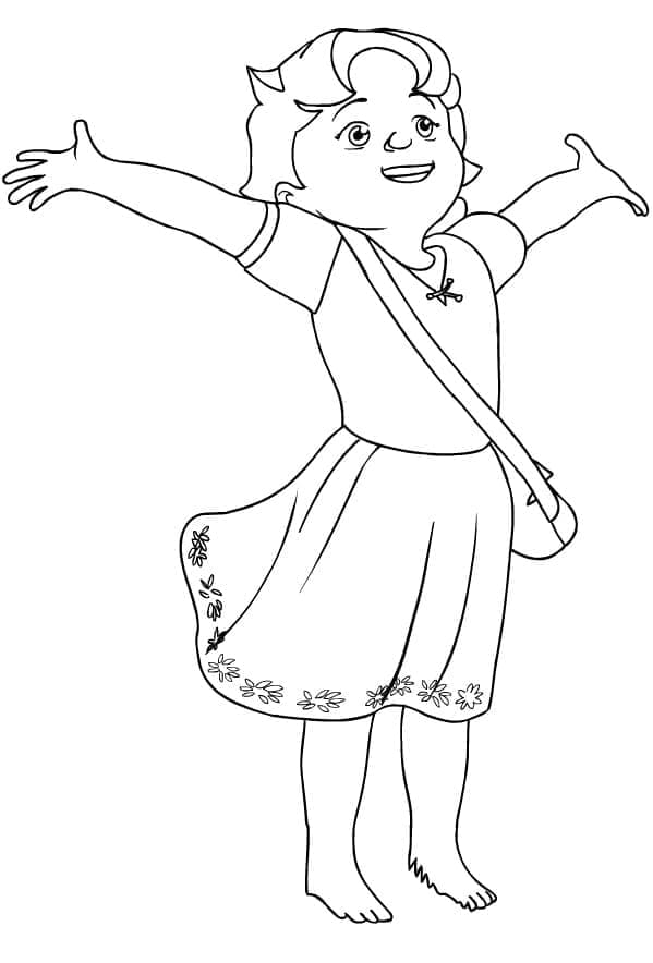 Happy Heidi coloring page