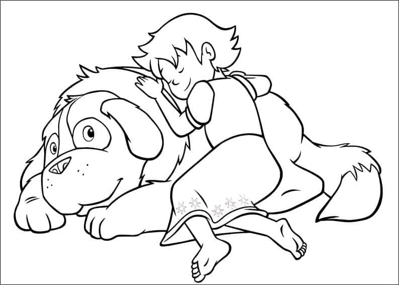 Heidi and Joseph coloring page