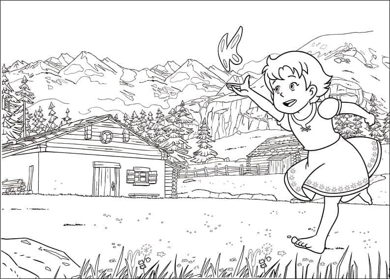 Heidi Image coloring page