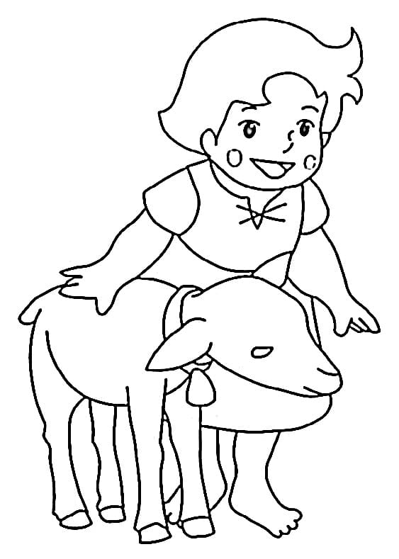 Heidi is Smiling coloring page