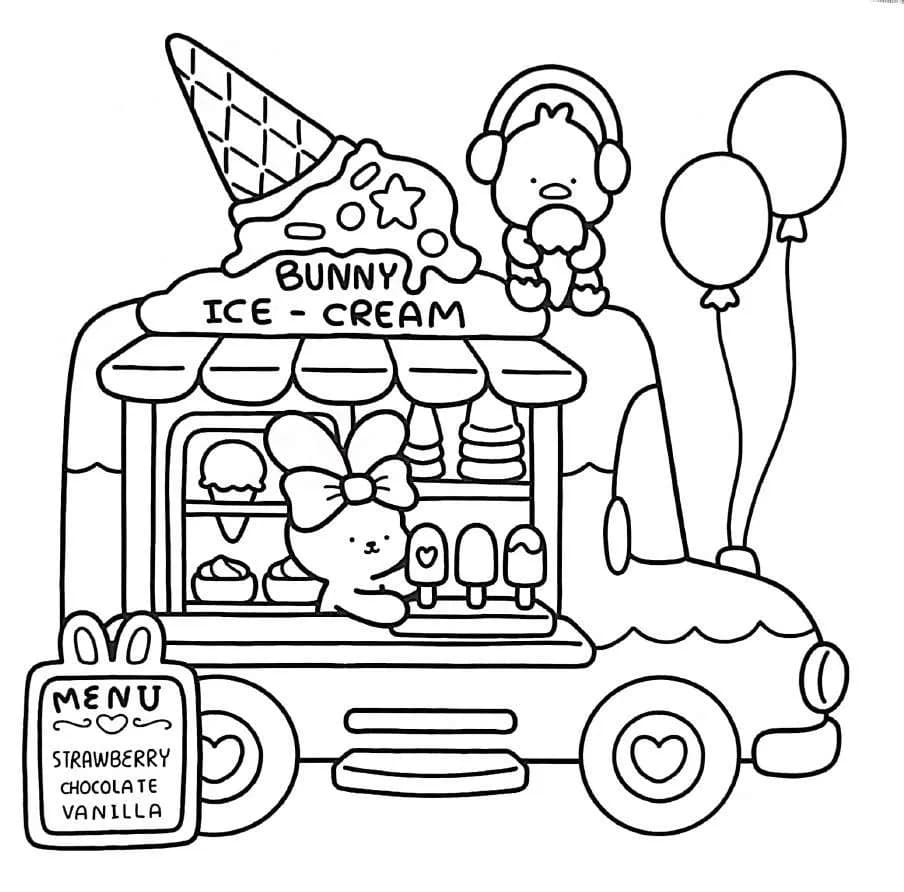 Ice Cream Little Corner coloring page