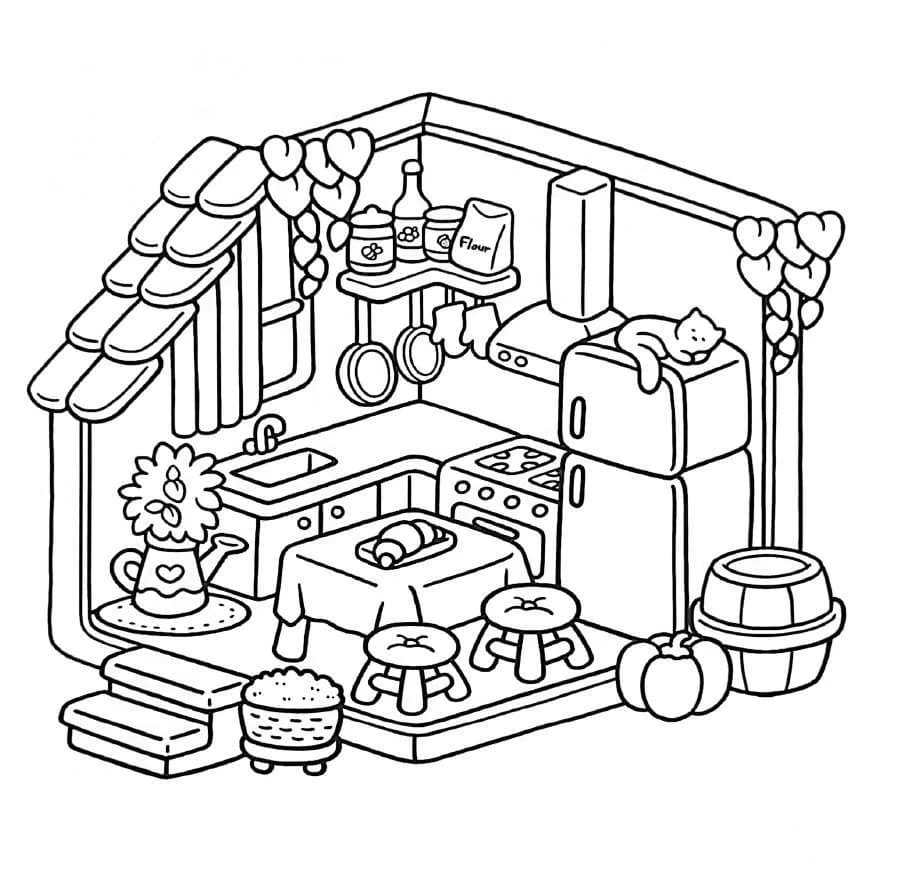 Kitchen Little Corner coloring page