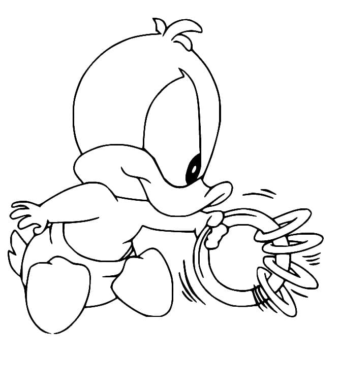 Little Baby Daffy Duck coloring page