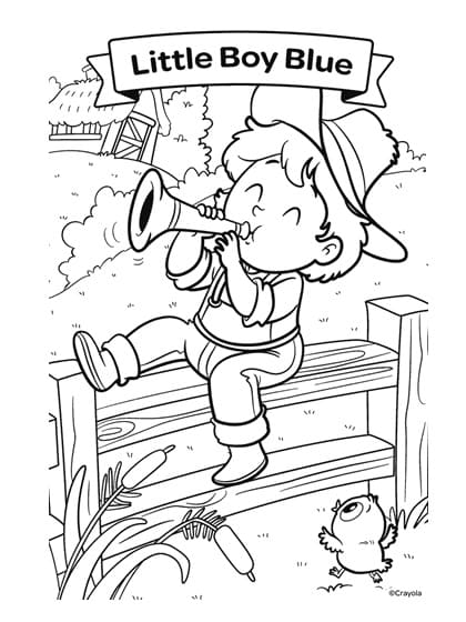 Little Boy Blue Nursery Rhymes coloring page