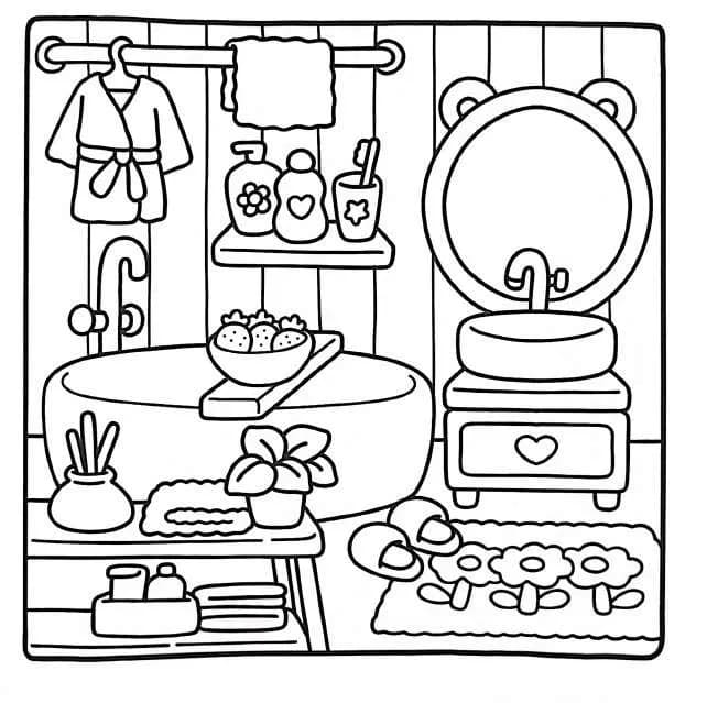 Little Corner Bathroom coloring page