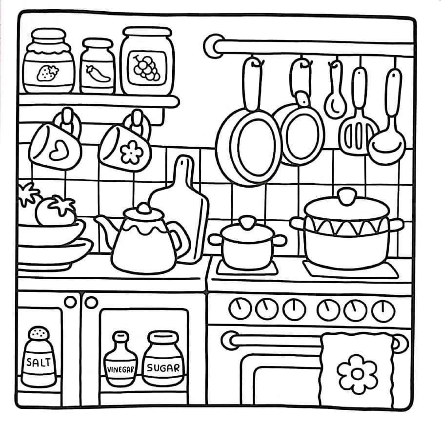 Little Corner Kitchen coloring page