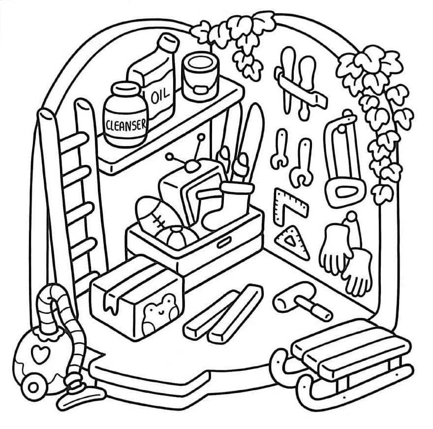 Little Corner Printable coloring page