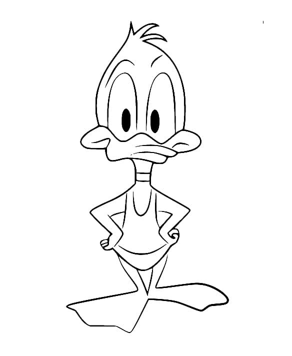 Little Daffy Duck Happy coloring page