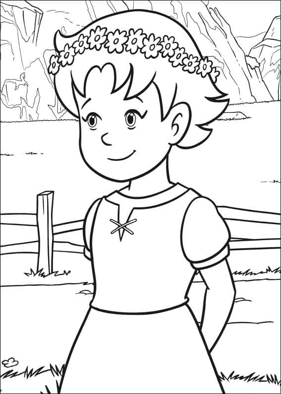 Little Heidi coloring page