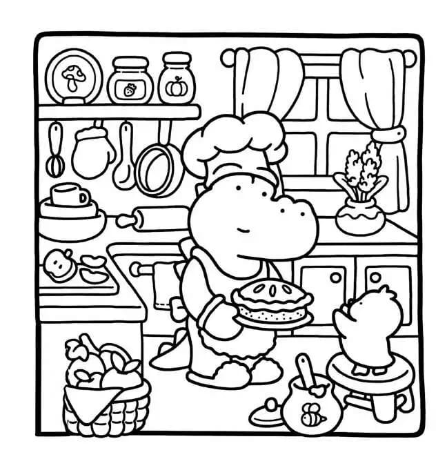 Lovely Comfy Days coloring page