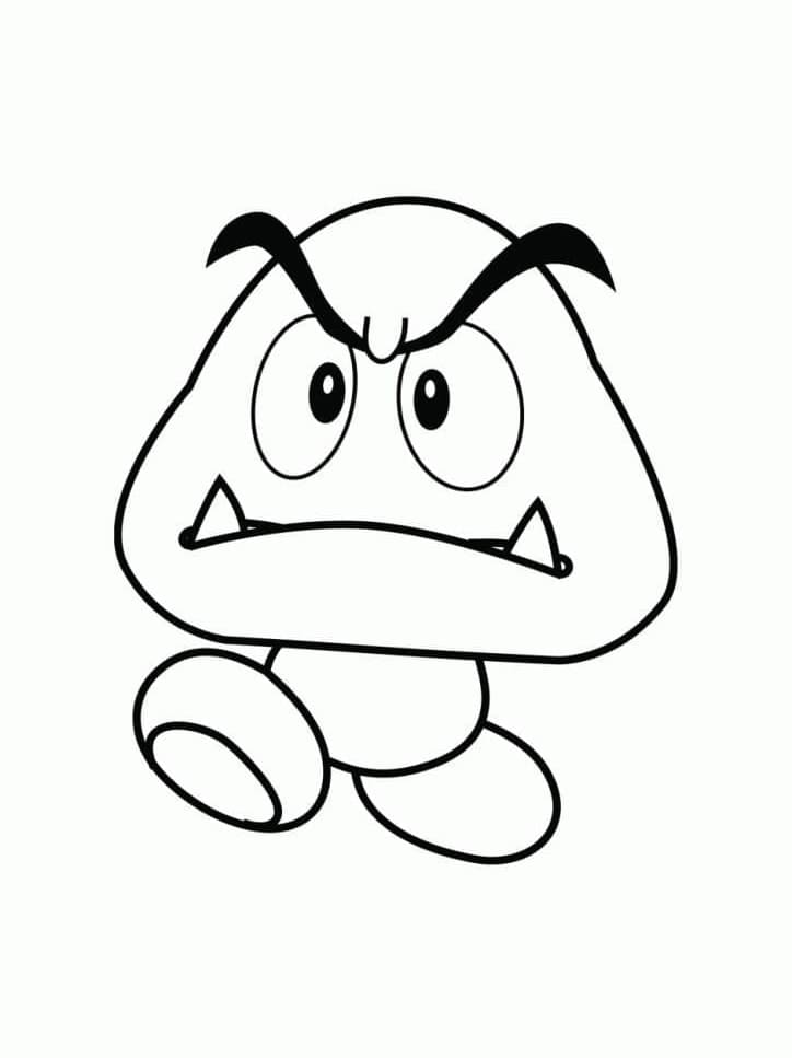 Nintendo Goomba coloring page