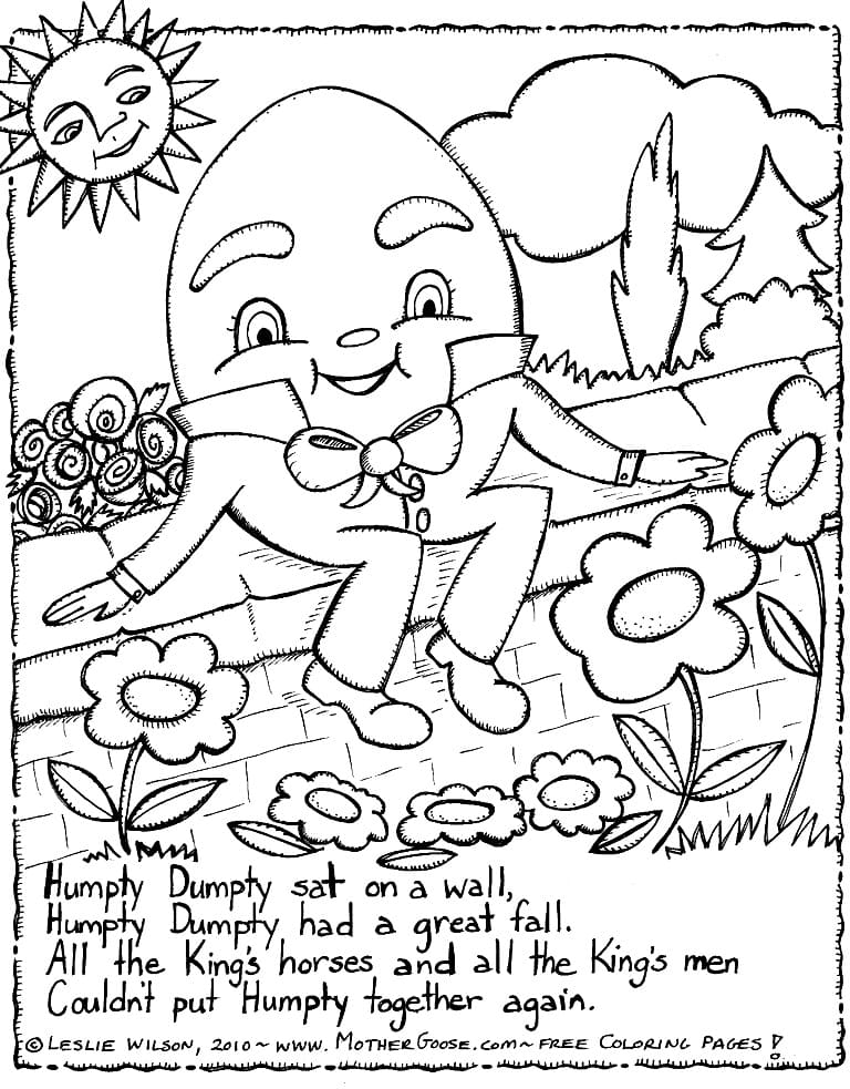 Nursery Rhymes Free Printable coloring page