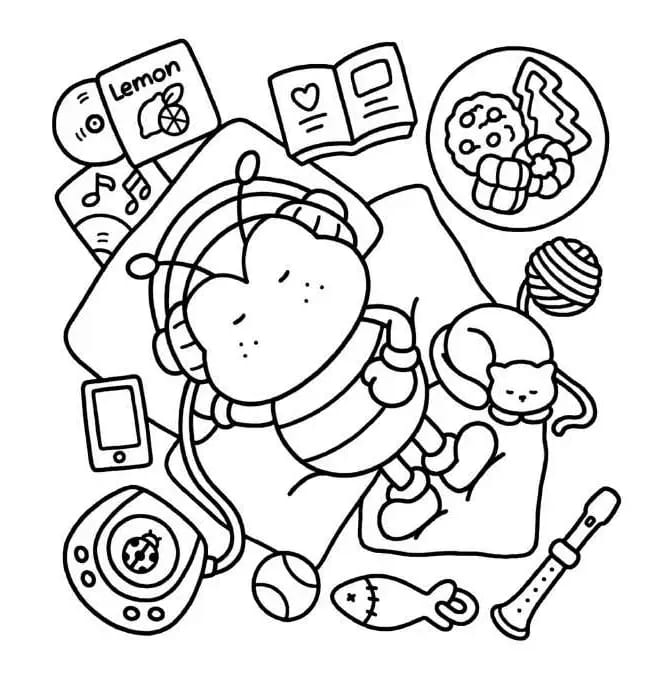 Pretty Comfy Days coloring page