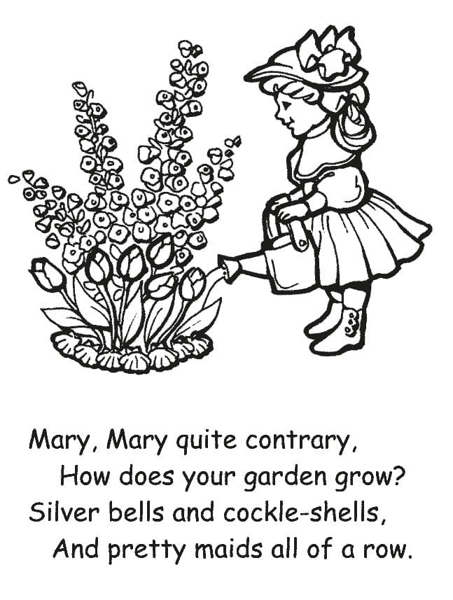 Print Nursery Rhymes coloring page