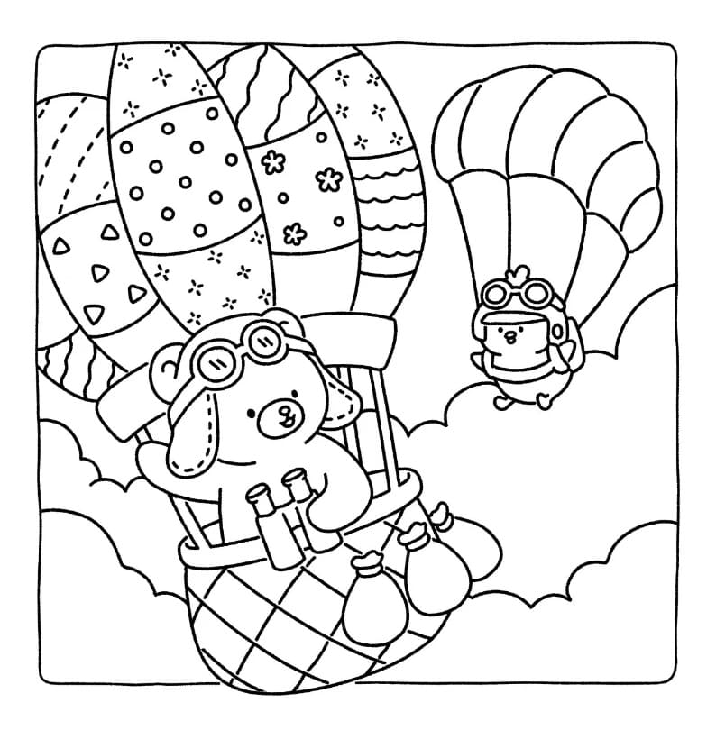 Printable Fuzzy Hygge coloring page