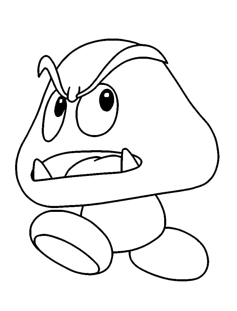 Printable Goomba coloring page