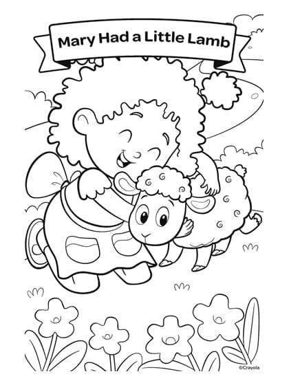 Printable Nursery Rhymes coloring page