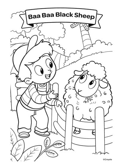 Printable Nursery Rhymes Image coloring page