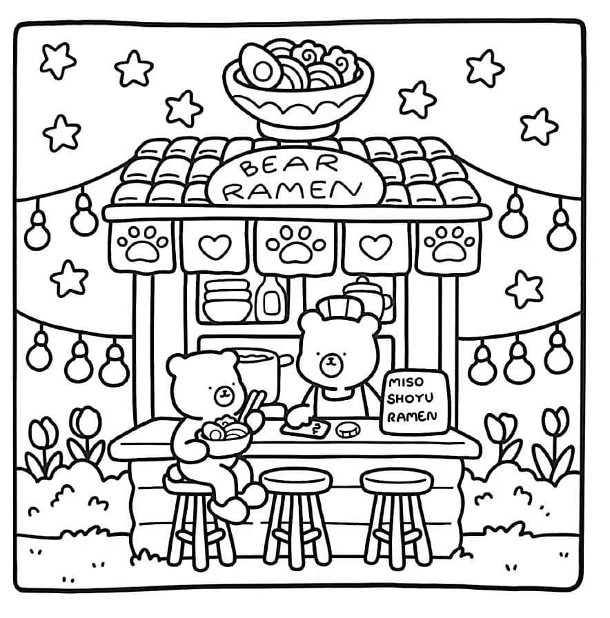 Ramen Little Corner coloring page