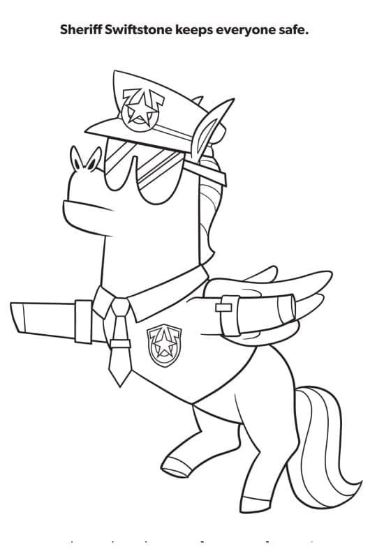 Sheriff Swiftstone from Corn and Peg coloring page